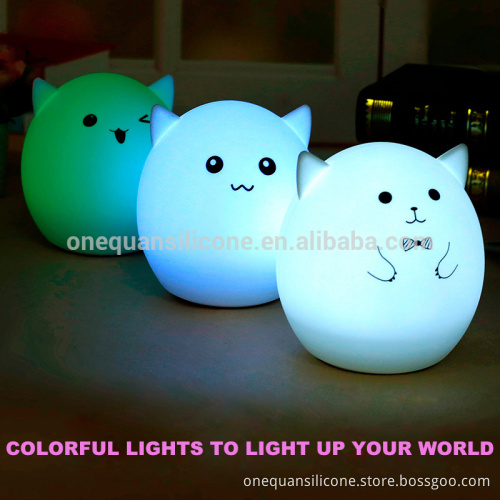 Colorful Silicone Soft Cartoon Baby Nursery Lamp LED Night Light